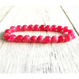 Dark Strawberry Crystals Bracelet 4/6/8/10MM Beads