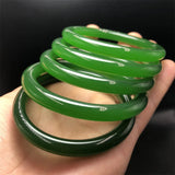Deep Lake Water Green Jade Bar Bracelet