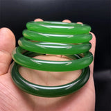 Deep Lake Water Green Jade Bar Bracelet