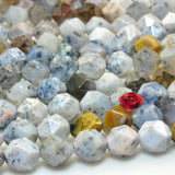 Natural Dendritic Opal Star Cut Faceted Nugget Loose Beads Gemstone