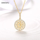 18K Yellow Diamond Pendant Necklace for Women