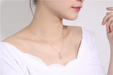 18K Yellow Diamond Pendant Necklace for Women