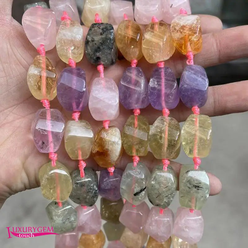 Stone Spacer Loose Beads 15x20mm Smooth Twisted Shape DIY Jewelry Making