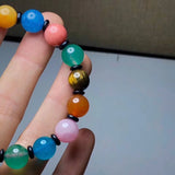 Mixed Aquamarine Amazonite Rose Quartz Agate Bracelet 10mm 12mm AAAAA