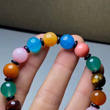 Mixed Aquamarine Amazonite Rose Quartz Agate Bracelet 10mm 12mm AAAAA