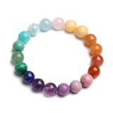 Mixed Rainbow Malachite Lapis Amazonite Bracelet 8mm-14mm