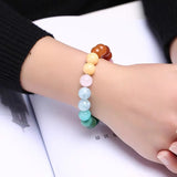 Mixed Rainbow Malachite Lapis Amazonite Bracelet 8mm-14mm