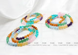 Mixed Stone Rainbow Lapis Chalcedony Beads Bracelet