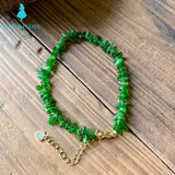 Green Diopside Bracelet Stone Beads 5-8mm Gravel Shape Jewelry