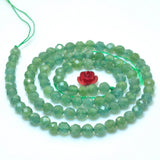 Natural Diopside Faceted Round Loose Beads Gemstone Bracelet Necklace Diy