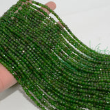 Natural Diopside Irregular Cube Beads 4mm
