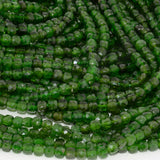 Natural Diopside Irregular Cube Beads 4mm