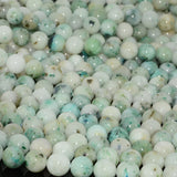 Natural Dioptase on Quartz Round Beads 10mm