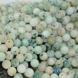 Natural Dioptase on Quartz Round Beads 10mm
