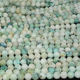 Natural Dioptase on Quartz Round Beads 10mm