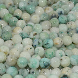 Natural Dioptase on Quartz Round Beads 10mm