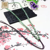 Natural Dongling 6mm Beads Hand Woven Necklace Rope Agate Pendant