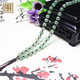 Natural Dongling 6mm Beads Hand Woven Necklace Rope Agate Pendant
