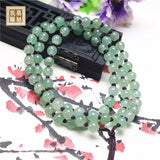 Natural Dongling 6mm Beads Hand Woven Necklace Rope Agate Pendant