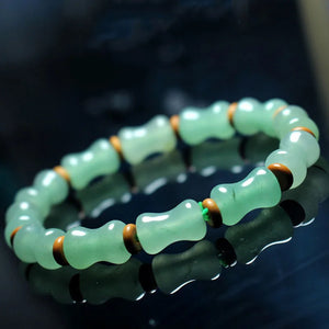 Natural Dongling Jade 8-14mm Beads Bracelet Charm Jewellery