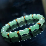 Natural Dongling Jade 8-14mm Beads Bracelet Charm Jewellery