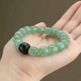 Dongling Jade Bracelet Couple Bracelet Crystal Bead Green Jade Bracelet