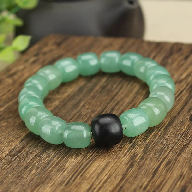 Dongling Jade Bracelet Couple Bracelet Crystal Bead Green Jade Bracelet