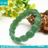 Natural Dongling Jade Green Hand Row Ice Seeds Semicircle Emerald Lucky Stone