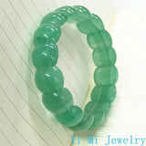 Natural Dongling Jade Green Hand Row Ice Seeds Semicircle Emerald Lucky Stone