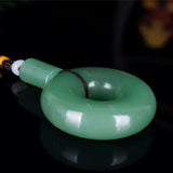 Dongling Green Jade Peace Ring Pendant