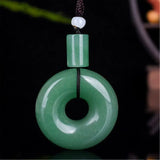 Dongling Green Jade Peace Ring Pendant