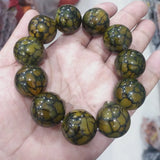 Dragon Agate Bracelet for Men 20MM Ethnic Jewelry