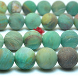 Dragon Blood Jade Matte Round Loose Beads Bracelet Necklace