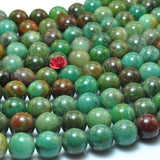 Dragon Blood Jade Smooth Round Loose Beads Green Gemstone Bracelet Necklace
