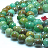 Dragon Blood Jade Smooth Round Loose Beads Green Gemstone Bracelet Necklace