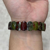 Dragon Bloodstone Beads Bracelet Gemstone Jewelry Bangle