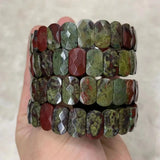 Dragon Bloodstone Beads Bracelet Gemstone Jewelry Bangle
