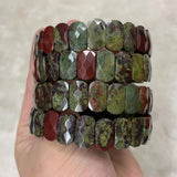 Dragon Bloodstone Beads Bracelet Gemstone Jewelry Bangle