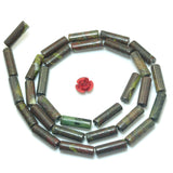 Dragon Bloodstone Smooth Tube Loose Beads Gemstone Bracelet Necklace DIY