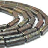 Dragon Bloodstone Smooth Tube Loose Beads Gemstone Bracelet Necklace DIY