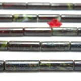 Dragon Bloodstone Smooth Tube Loose Beads Gemstone Bracelet Necklace DIY