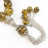 Dragon Vein Stone Round 33 Prayer beads Islamic Muslim Tasbih Allah