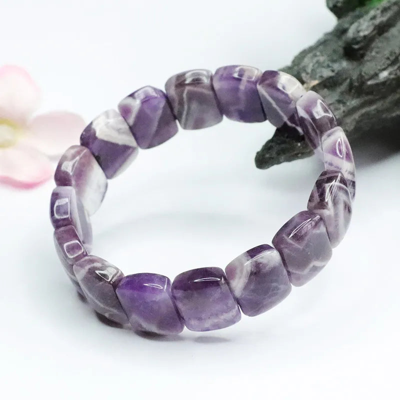 Natural Dream Amethyst Bracelet Lavender Colored Gems