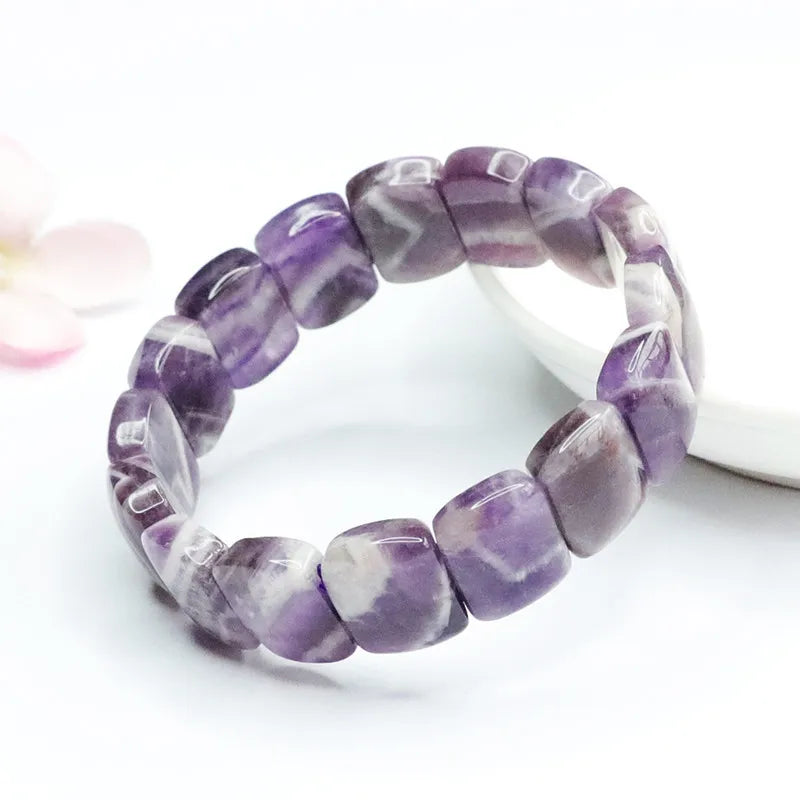 Natural Dream Amethyst Bracelet Lavender Colored Gems