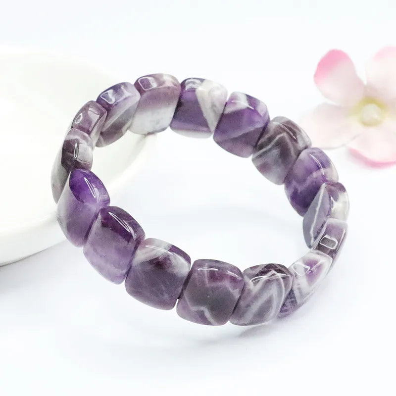 Natural Dream Amethyst Bracelet Lavender Colored Gems