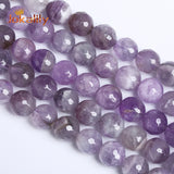 Natural Amethysts Round Spacer Beads for Jewelry Making