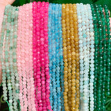 Purple Amethysts Crystal Round Faceted Loose Beads 15'' 2/3/4mm