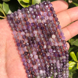 Purple Amethysts Crystal Round Faceted Loose Beads 15'' 2/3/4mm