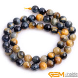 Natural Lace Tiger Eye Round Loose Beads 15 Inch Strand