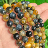 Yellow Tiger Eye Stone Beads 15inch 6/8/10mm Round Spacer Beads